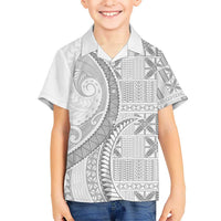 Niue White Sunday Hawaiian Shirt Niuean Lotu Tamaiti Hiapo Pattern LT9 - Polynesian Pride