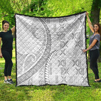 Niue White Sunday Quilt Niuean Lotu Tamaiti Hiapo Pattern - Polynesian Pride