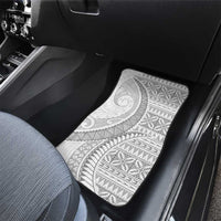 Polynesian White Sunday Car Mats Lotu Tamaiti Melanesian Pattern LT9 - Polynesian Pride