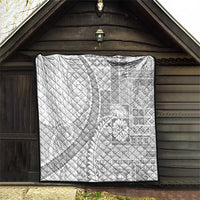 Samoa Siapo White Sunday Quilt Lotu Tamaiti Polynesian White Pattern - Polynesian Pride