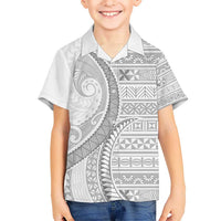 Tokelau White Sunday Hawaiian Shirt Lotu Tamaiti Ngatu Tokelau Feletoa Manulua - Polynesian Pride