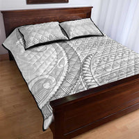 Tokelau White Sunday Quilt Bed Set Lotu Tamaiti Ngatu Tokelau Feletoa Manulua - Polynesian Pride