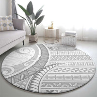 Tokelau White Sunday Round Carpet Lotu Tamaiti Ngatu Tokelau Feletoa Manulua - Polynesian Pride