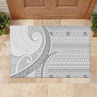 Tokelau White Sunday Rubber Doormat Lotu Tamaiti Ngatu Tokelau Feletoa Manulua - Polynesian Pride
