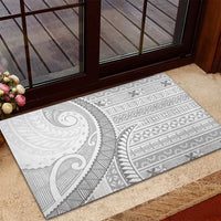 Tokelau White Sunday Rubber Doormat Lotu Tamaiti Ngatu Tokelau Feletoa Manulua - Polynesian Pride