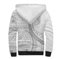 Tokelau White Sunday Sherpa Hoodie Lotu Tamaiti Ngatu Tokelau Feletoa Manulua - Polynesian Pride