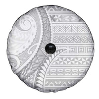 Tokelau White Sunday Spare Tire Cover Lotu Tamaiti Ngatu Tokelau Feletoa Manulua - Polynesian Pride