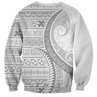 Tokelau White Sunday Sweatshirt Lotu Tamaiti Ngatu Tokelau Feletoa Manulua - Polynesian Pride