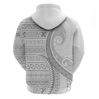 Tokelau White Sunday Zip Hoodie Lotu Tamaiti Ngatu Tokelau Feletoa Manulua - Polynesian Pride