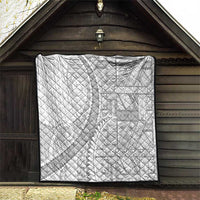 Tonga White Sunday Quilt Lotu Tamaiti Ngatu Tribal - Polynesian Pride