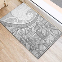 Tonga White Sunday Rubber Doormat Lotu Tamaiti Ngatu Tribal - Polynesian Pride