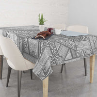 Tonga White Sunday Tablecloth Lotu Tamaiti Ngatu Tribal - Polynesian Pride