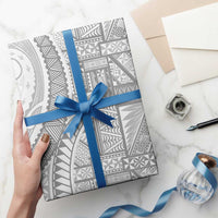 Tonga White Sunday Wrapping Paper Lotu Tamaiti Ngatu Tribal - Polynesian Pride