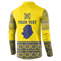 Niue Crab Personalised Button Sweatshirt Niuean Hiapo Pattern LT9 - Polynesian Pride