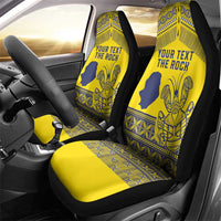 Niue Crab Personalised Car Seat Cover Niuean Hiapo Pattern - Polynesian Pride