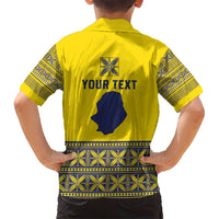 Niue Crab Personalised Kid Hawaiian Shirt Niuean Hiapo Pattern - Polynesian Pride