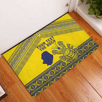 Niue Crab Personalised Rubber Doormat Niuean Hiapo Pattern LT9 - Polynesian Pride