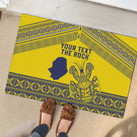 Niue Crab Personalised Rubber Doormat Niuean Hiapo Pattern LT9 - Polynesian Pride
