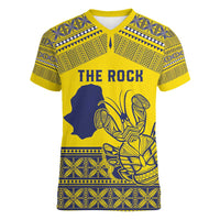 Niue Crab Personalised Women V-Neck T-Shirt Niuean Hiapo Pattern - Polynesian Pride