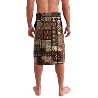 Vintage Samoa Siapo Mamanu Lavalava Brown Samoan Tapa Motif LT9 - Polynesian Pride