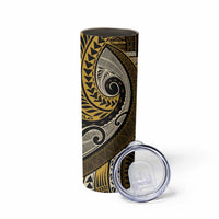 Vintage Samoa Siapo Mamanu Skinny Tumbler Gold Samoan Tapa Motif - Polynesian Pride