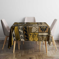 Vintage Samoa Siapo Mamanu Tablecloth Gold Samoan Tapa Motif LT9 - Polynesian Pride