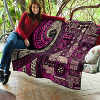 Vintage Samoa Siapo Mamanu Quilt Pink Samoan Tapa Motif - Polynesian Pride