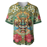 Hawaii Tiki Mask Personalized Baseball Jersey Mele Kalikimaka i Iulai!