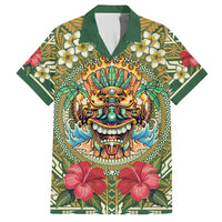 Hawaii Tiki Mask Personalized Hawaiian Shirt Mele Kalikimaka i Iulai!
