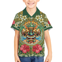 Hawaii Tiki Mask Personalized Hawaiian Shirt Mele Kalikimaka i Iulai! LT9 - Polynesian Pride