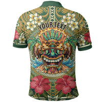 Hawaii Tiki Mask Personalized Polo Shirt Mele Kalikimaka i Iulai! LT9 - Polynesian Pride