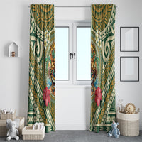 Hawaii Tiki Mask Window Curtain Mele Kalikimaka i Iulai! LT9 - Polynesian Pride