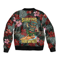 Hawaii Tiki Surfing Bomber Jacket Mele Kalikimaka i Iulai!