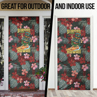 Hawaii Tiki Surfing Door Cover Mele Kalikimaka i Iulai!