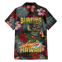 Hawaii Tiki Surfing Family Matching Short Sleeve Bodycon Dress and Hawaiian Shirt Mele Kalikimaka i Iulai! LT9 Dad's Shirt - Long Sleeve Black - Polynesian Pride