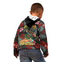 Hawaii Tiki Surfing Kid Hoodie Mele Kalikimaka i Iulai!