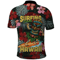 Hawaii Tiki Surfing Polo Shirt Mele Kalikimaka i Iulai! LT9 - Polynesian Pride