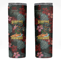 Hawaii Tiki Surfing Skinny Tumbler Mele Kalikimaka i Iulai!