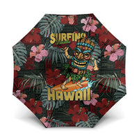 Hawaii Tiki Surfing Umbrella Mele Kalikimaka i Iulai! LT9 One Size Folded 11.42 inch Opened Diameter 37.4 inch Black - Polynesian Pride
