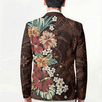 Kanoa Hawai'i Hibiscus Blazer Polynesian Tribal Tattoo Pattern Floral Elements LT9 - Polynesian Pride