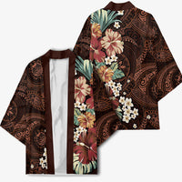 Kanoa Hawai'i Hibiscus Kimono Polynesian Tribal Tattoo Pattern Floral Elements