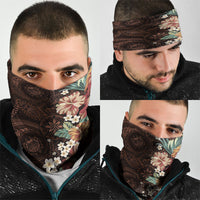Kanoa Hawai'i Hibiscus Neck Gaiter Polynesian Tribal Tattoo Pattern Floral Elements LT9 - Polynesian Pride