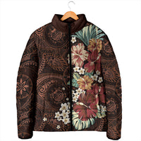 Kanoa Hawai'i Hibiscus Padded Jacket Polynesian Tribal Tattoo Pattern Floral Elements LT9 - Polynesian Pride