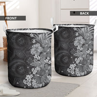 Pauli Hawai'i Hibiscus Laundry Basket Polynesian Tribal Tattoo Pattern Floral Elements LT9 - Polynesian Pride
