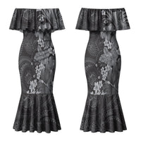 Pauli Hawai'i Hibiscus Couples Matching Mermaid Dress and Hawaiian Shirt Polynesian Tribal Tattoo Pattern Floral Elements LT9 - Polynesian Pride