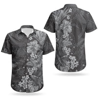 Pauli Hawai'i Hibiscus Couples Matching Puletasi and Hawaiian Shirt Polynesian Tribal Tattoo Pattern Floral Elements LT9 - Polynesian Pride