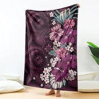 Poni Mama Hawai'i Hibiscus Blanket Polynesian Tribal Tattoo Pattern Floral Elements