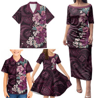 Poni Mama Hawai'i Hibiscus Family Matching Puletasi and Hawaiian Shirt Polynesian Tribal Tattoo Pattern Floral Elements LT9 - Polynesian Pride