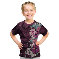 Poni Mama Hawai'i Hibiscus Kid T Shirt Polynesian Tribal Tattoo Pattern Floral Elements