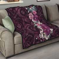 Poni Mama Hawai'i Hibiscus Quilt Polynesian Tribal Tattoo Pattern Floral Elements